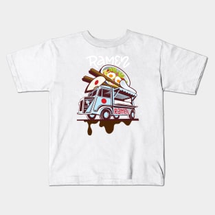 Cute Panda Eat Ramen Kids T-Shirt